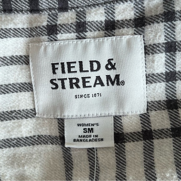 Field & Stream Button Down Cotton Blend Flannel Shirt Top Size S - Picture 12 of 12
